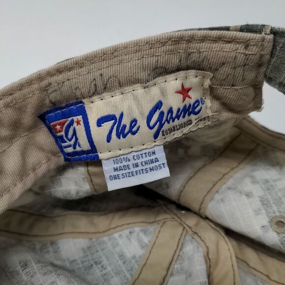 The Game Men's Digital Camo Slideback Hat Green OSFM Embroidered A Logo - Picture 11 of 11